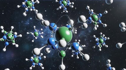 Molecular Dynamics Simulation Visualizing Atomic Interactions and Chemical Bonding in a Complex System for Scientific Research and Educational Purposes Illustrating Molecular Motion and Energy Transf. - Powered by Adobe