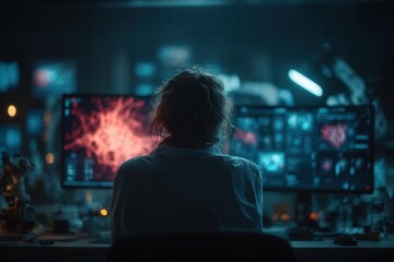 Exploring the Digital Frontier: A Glimpse into the Mind of a Tech Innovator in a High-Tech Workspace