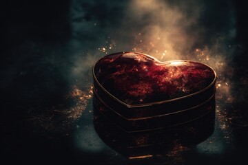 A Mystical Heart Shaped Box: Unveiling the Secrets of Love and Emotion in a Dazzling Glow