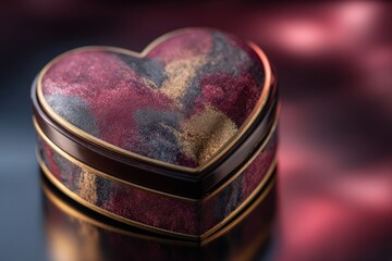 A Captivating Heart-Shaped Box: A Perfect Symbol of Love and Affection for Gifts and Keepsakes