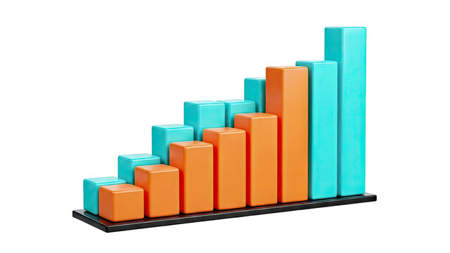 3D Bar Chart Growth Concept - Powered by Adobe