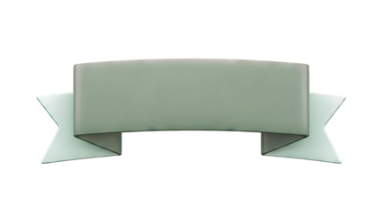 Green 3D Ribbon Banner