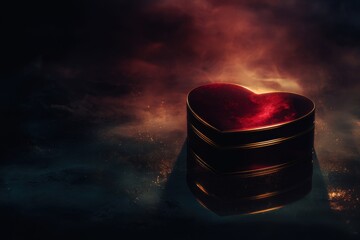 A Glimmering Heart: A Symbol of Love and Emotion Illuminated in Mystical Light