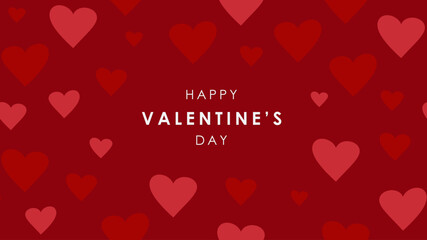 かわいいハートのフレーム背景　ハッピーバレンタインデー