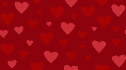 かわいいハートのシームレスパターン背景