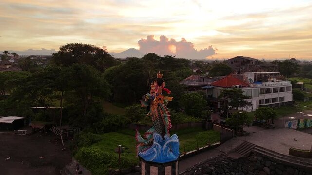 Bali beach called Prerenan north of Canggu I have recorded this drone footage at first sunlight at 5am, waiting for the sun to come up over the horizon, hitting all the notes from pink to orange, whil