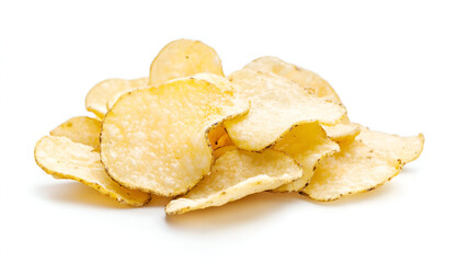 potato chips isolated on white