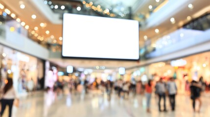 Obraz premium Large screen commercial billboard showing dynamic ad with blank space