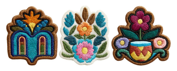 Colorful Embroidered Badges for Cultural Festival Celebrations and Events