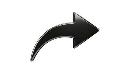 Glossy Black Share Arrow Icon