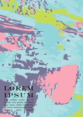 Abstract Vector Paint Stain Background Set. Hand Drawn Artistic Covers Design. Good for Business Branding.