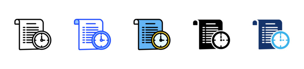 Fototapeta premium Payment Reminder Icon Collection With Multiple Styles