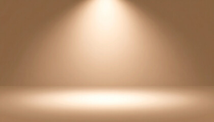 Empty beige studio room background with spotlight
