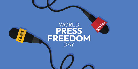 World press freedom day. Background microphone news and press © Widy Amelia Putri