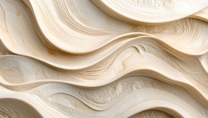 a unique, intricate design made of light-colored wood pieces that resemble curves