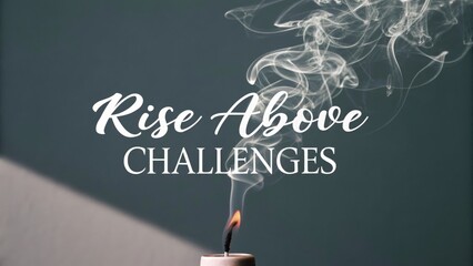Rise Above Challenges Motivational Candle