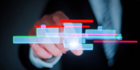 Professional Businessman Optimizing Global Network Modern Tech Banner for Performance, Integration and Digital Advertising