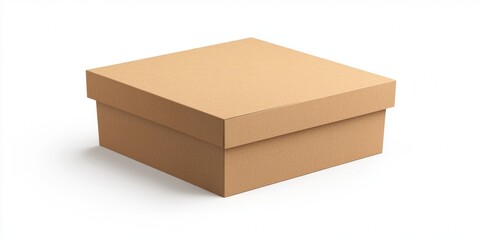 Stacked brown shipping containers ready for moving or delivery.