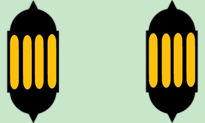  Illustration of a black shimmer decorative lamp or decorative lantern 