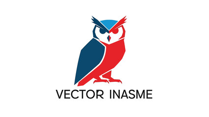 Colorful owl vector logo design with bold colors and modern style.