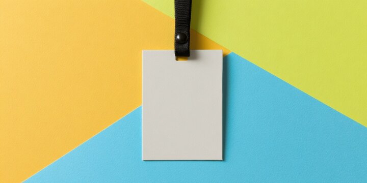 Professional Blank ID Badge Mockup for Modern Business Events High-Quality Stock for Corporate Advertising and Branding