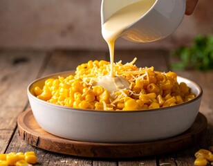 bowl of corn flakes with milk