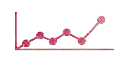 Red Line Graph with Circular Data Points