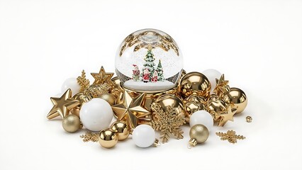 Christmas Ornaments and Snow Globe Decoration.