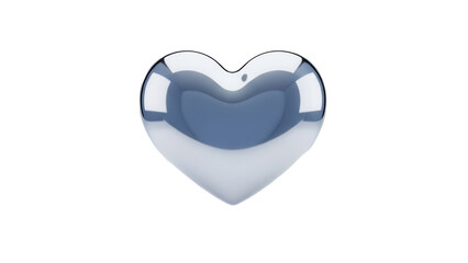 3D chrome icon heart