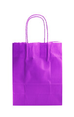 Purple Paper Shopping Bag