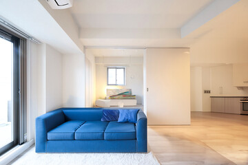 リビングルームのソファ