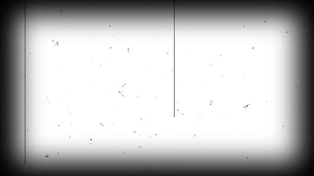 Old Movie. Real Hard 8 Mm Film Scratches, Film Look With Border Overlay, Grain and Noise Overlay, 4K animation