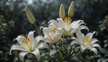 Obraz premium white lilies