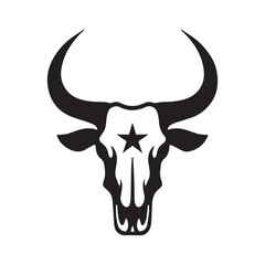 Abstract Longhorn Head Logo With Modern Western Identity