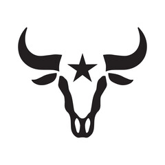 Wide Horn Longhorn Logo For Strong Western Branding