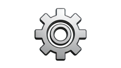 Metallic Gear Icon
