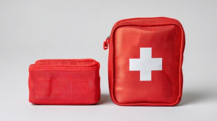 Emergency Readiness Concept With First Aid Kit Placed on Light Background for Injury Response and Safety Preparedness Activities