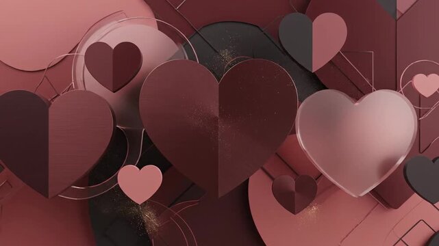 A close-up of red and pink hearts on a dark background, evoking feelings of love and romance.