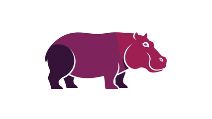 Obraz premium A vibrant illustration of a hippopotamus, showcasing its unique features and form.
