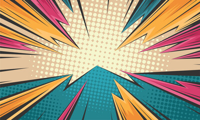 Burst comic zoom background art