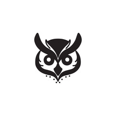 OWL HEAD HAND DRAWING LOGO