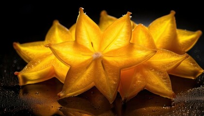 Star Fruit Still Life - A Vibrant Display of Exotic Flavors.