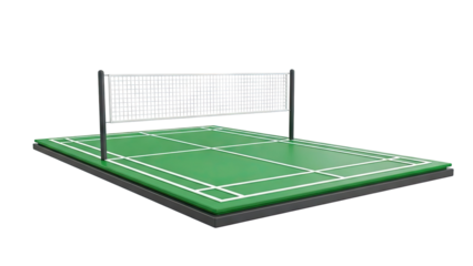 Badminton Court with Net