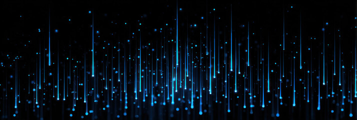 Abstract blue tech light grid background with vertical lines and dots, representing digital technology, data, and futuristic innovation.