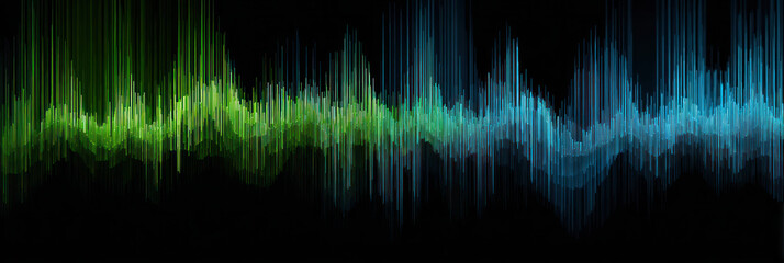 Abstract Sound Wave Visualization with Color Gradient