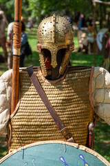 Lombards historical medieval reenactments armor weapons helmets after ancient Rome