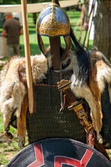 Lombards historical medieval reenactments armor weapons helmets after ancient Rome