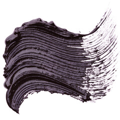 Vibrant purple paint smear on black background