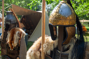 Lombards historical medieval reenactments armor weapons helmets after ancient Rome