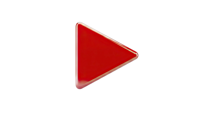 3D Red Play Button